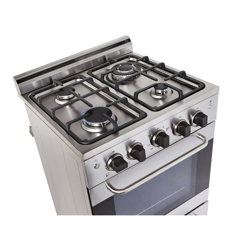 Unique Prestige 23.5" 4 burner 2.3 cu. ft. Freestanding Gas Range with